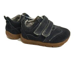 Luna Boys Shoes Size Toddler 2 Blue Suede Double Strap Dress Casual Play